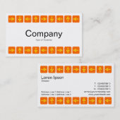 LED-Stilpfeile Gelb und Orange - Weiß Visitenkarte (Vorne/Hinten)