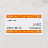 LED-Stilpfeile Gelb und Orange - Weiß Visitenkarte (Rückseite)