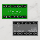 LED-Stilpfeile - grün und grau Visitenkarte (Vorne/Hinten)