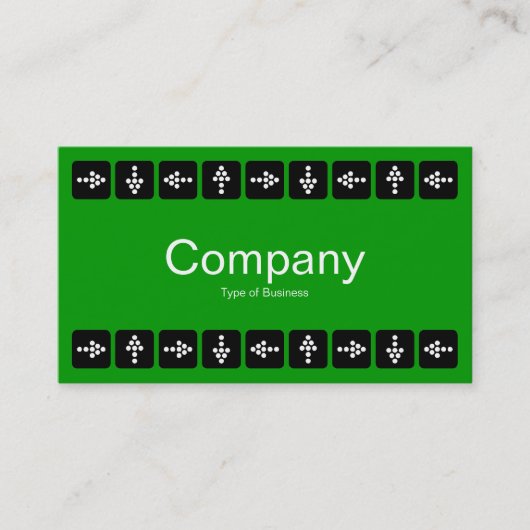 LED-Stilpfeile - grün und grau Visitenkarte (Vorderseite)