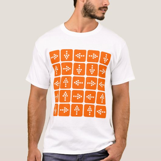 LED-Stilpfeile - Orange T-Shirt (Vorderseite)