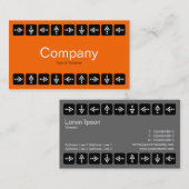 LED-Stilpfeile - Orange und Grau Visitenkarte (Vorne/Hinten)