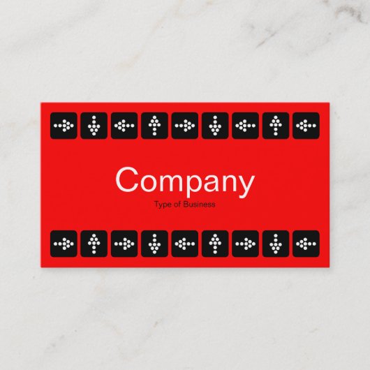 LED-Stilpfeile - Rot und Grau Visitenkarte (Vorderseite)