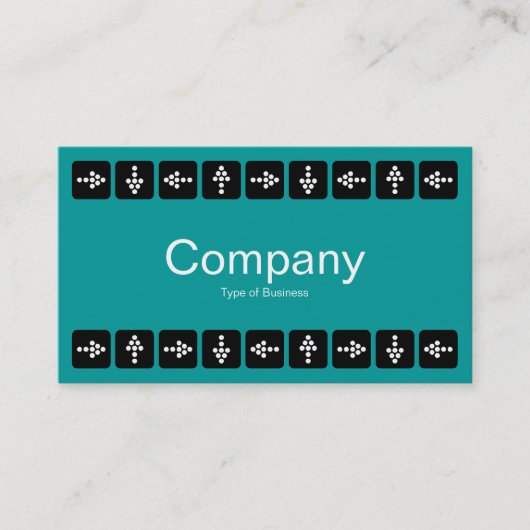 LED-Stilpfeile - Türkis und Grau Visitenkarte (Vorderseite)