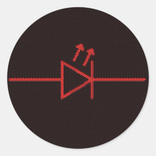 LED-Symbol Runder Aufkleber