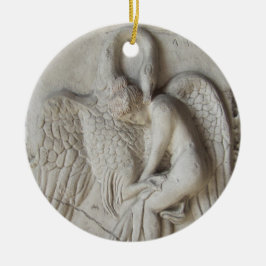 Leda und der Schwan Keramik Ornament