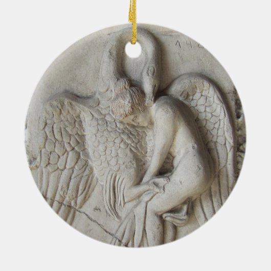 Leda und der Schwan Keramik Ornament (Hinten)