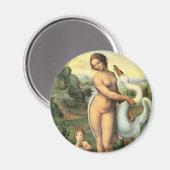 Leda und die Swan von Leonardo da Vinci Magnet (Vorderseite/Rückseite)