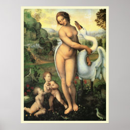 Leda und die Swan von Leonardo da Vinci Poster