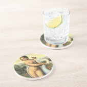 Leda und die Swan von Leonardo da Vinci Sandstein Untersetzer (Seite)