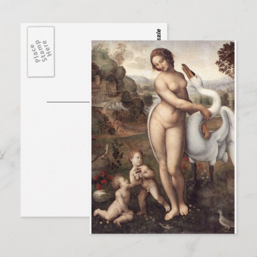 Leda und Swan Postkarte (Vorne/Hinten)