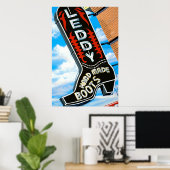 Leddy Boots Store Retro Neon Sign Poster (Heimbüro)