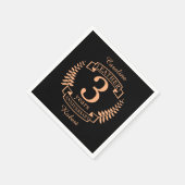 Leder 3 Jahre Hochzeitstag Serviette (Ecke)