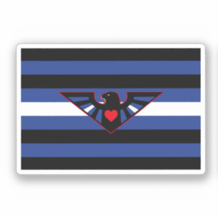 Leder-Adler-Stolzflagge Aufkleber