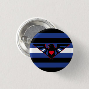 Leder-Adler-Stolzflagge Button