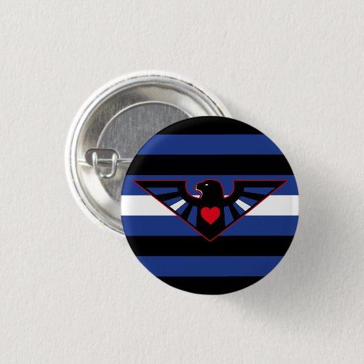 Leder-Adler-Stolzflagge Button (Vorne & Hinten)