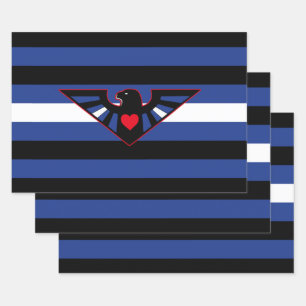 Leder-Adler-Stolzflagge Geschenkpapier Set