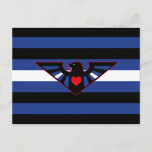Leder-Adler-Stolzflagge Postkarte