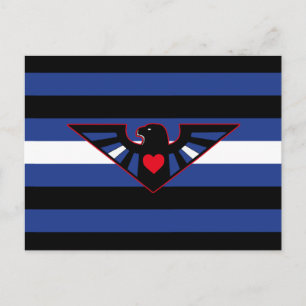 Leder-Adler-Stolzflagge Postkarte