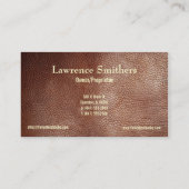 Leder-Antiquitätenkarte Visitenkarte (Rückseite)