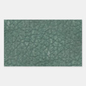 Leder aus antiken grünen Imitaten Rechteckiger Aufkleber (Vorderseite)