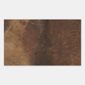 Leder aus Cowhide-Imitaten Rechteckiger Aufkleber (Vorderseite)