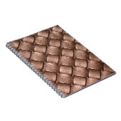 Leder aus Holz, Bronzefarben. Notizblock (Rechte Seite)