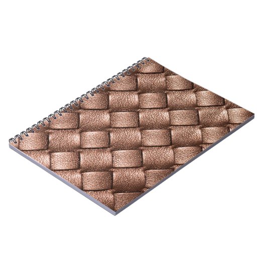 Leder aus Holz, Bronzefarben. Notizblock (Linke Seite)