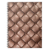 Leder aus Holz, Bronzefarben. Notizblock (Vorderseite)