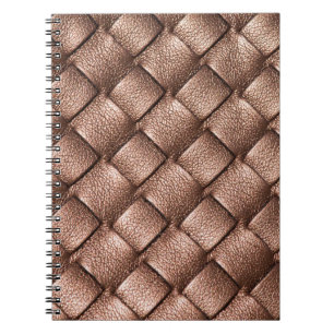 Leder aus Holz, Bronzefarben. Notizblock
