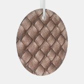 Leder aus Holz, Bronzefarben. Ornament Aus Glas (Vorderseite Rechts)