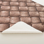 Leder aus Holz, Bronzefarben. Sherpadecke (3/4)