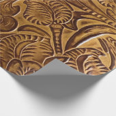 Leder aus modernen braunen Imitaten Geschenkpapier (Ecke)