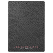 Leder aus schwarzem Imitat drucken Vintag aussehen Klemmbrett (Rückseite)