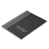 Leder aus schwarzem und grauem Imitat Notizblock (Linke Seite)