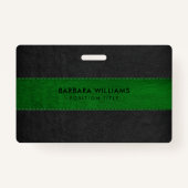 Leder aus schwarzem und grünem Imitat Ausweis (Vorderseite)