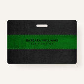 Leder aus schwarzem und grünem Imitat Ausweis (Rückseite)