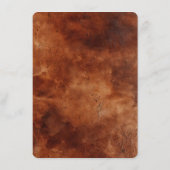 Leder aus Südwestbraun (aussehen) Menükarte (Rückseite)