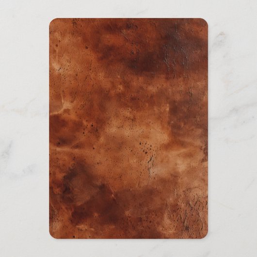 Leder aus Südwestbraun (aussehen) Menükarte (Rückseite)