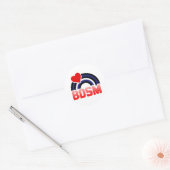 LEDER / BD RAINBOW FLAG RUNDER AUFKLEBER (Umschlag)