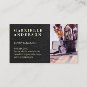Leder Beauty Fashion Stylist Visitenkarte