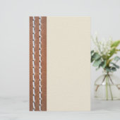 Leder-Blick Beschaffenheit Briefpapier (Stehend Vorderseite)