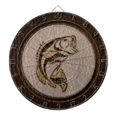 Leder-Blick Fisch-Dunkelheit Dartscheibe (vorne)