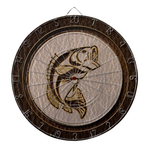 Leder-Blick Fisch-Dunkelheit Dartscheibe (vorne)