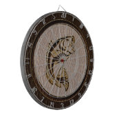 Leder-Blick Fisch-Dunkelheit Dartscheibe (Vorderseite Links)