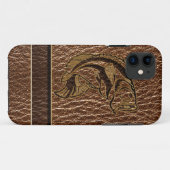 Leder-Blick Fische Case-Mate iPhone Hülle (Rückseite (Horizontal))