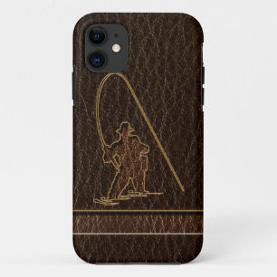 Leder-Blick Fischer-Dunkelheit Case-Mate iPhone Hülle