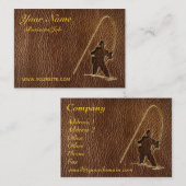 Leder-Blick Fischer Visitenkarte (Vorne/Hinten)