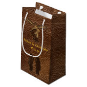 Leder-Blick Hochzeit Kleine Geschenktüte (Rückseite Schrägansicht)