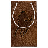 Leder-Blick Pferd Kleine Geschenktüte (Rückseite)